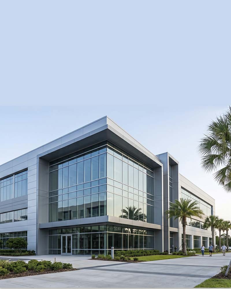 Completed commercial building